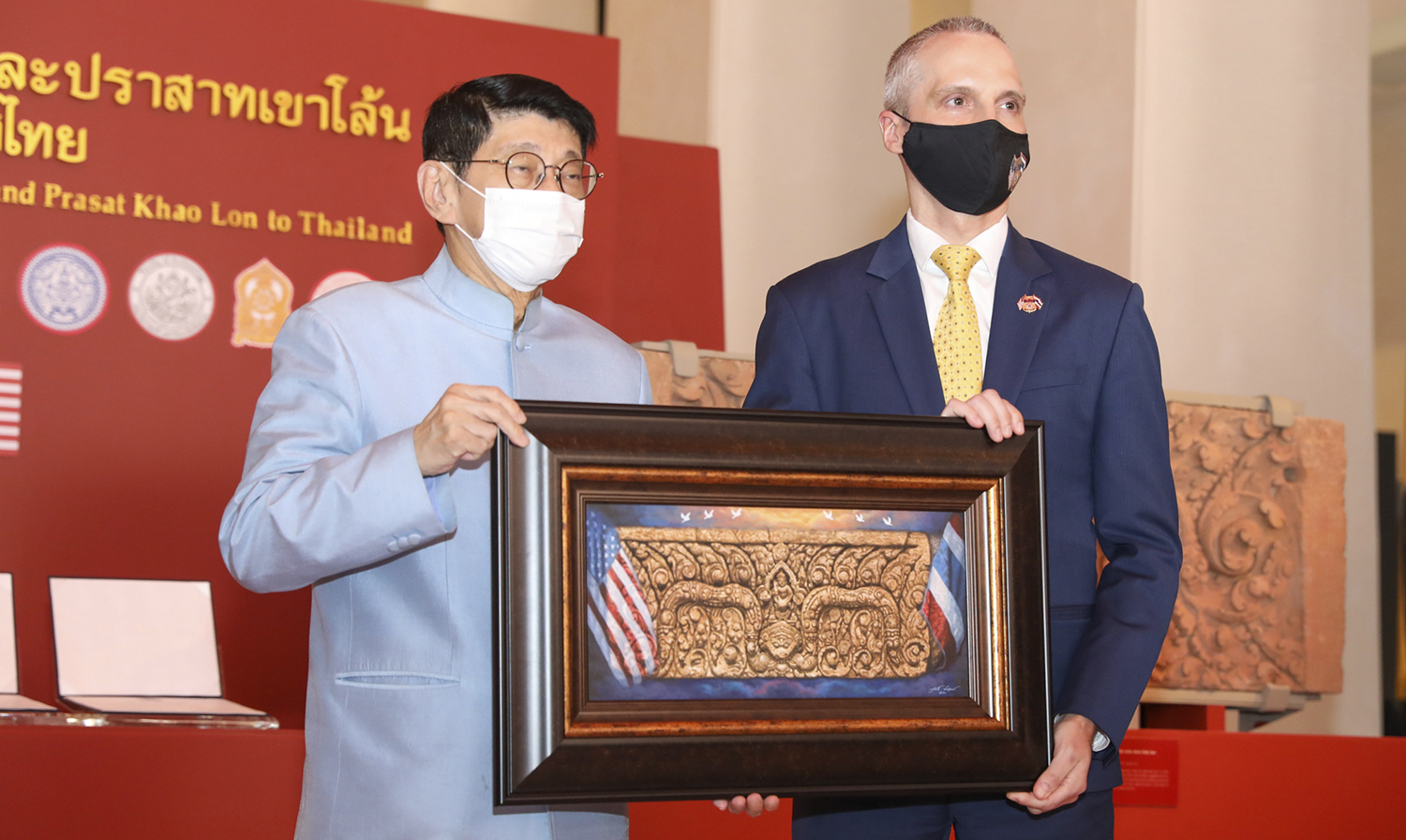 ICE returns ancient stone lintels to Thailand