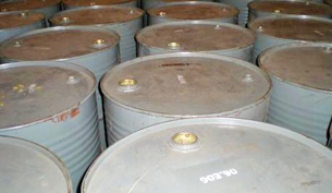 Some of the barrels of imported tainted Chinese honey