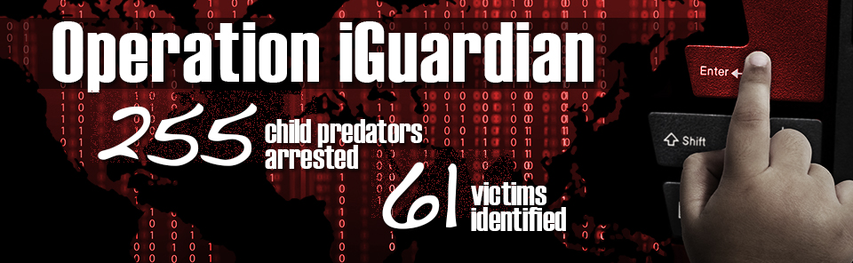 255 child predators arrested, 61 victims identified during Operation iGuardian