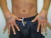 Tattooed hands