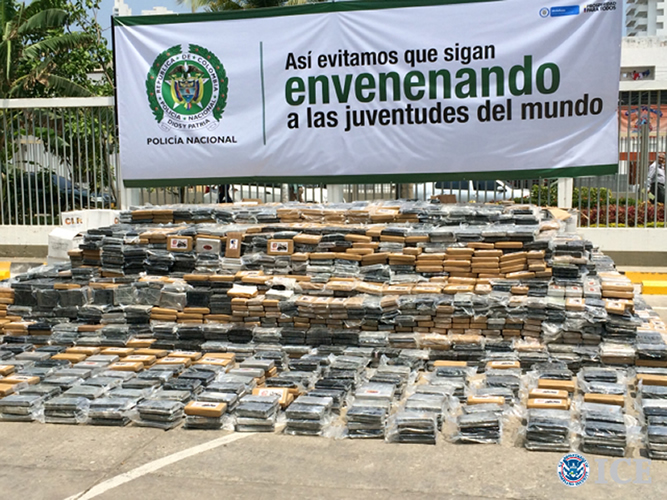 ICE assists Colombian National Police in seizure of 7 tons of cocaine