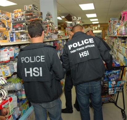 HSI San Juan special agents identify counterfeit toys from China that are contaminated with lead paint at a local pharmacy.