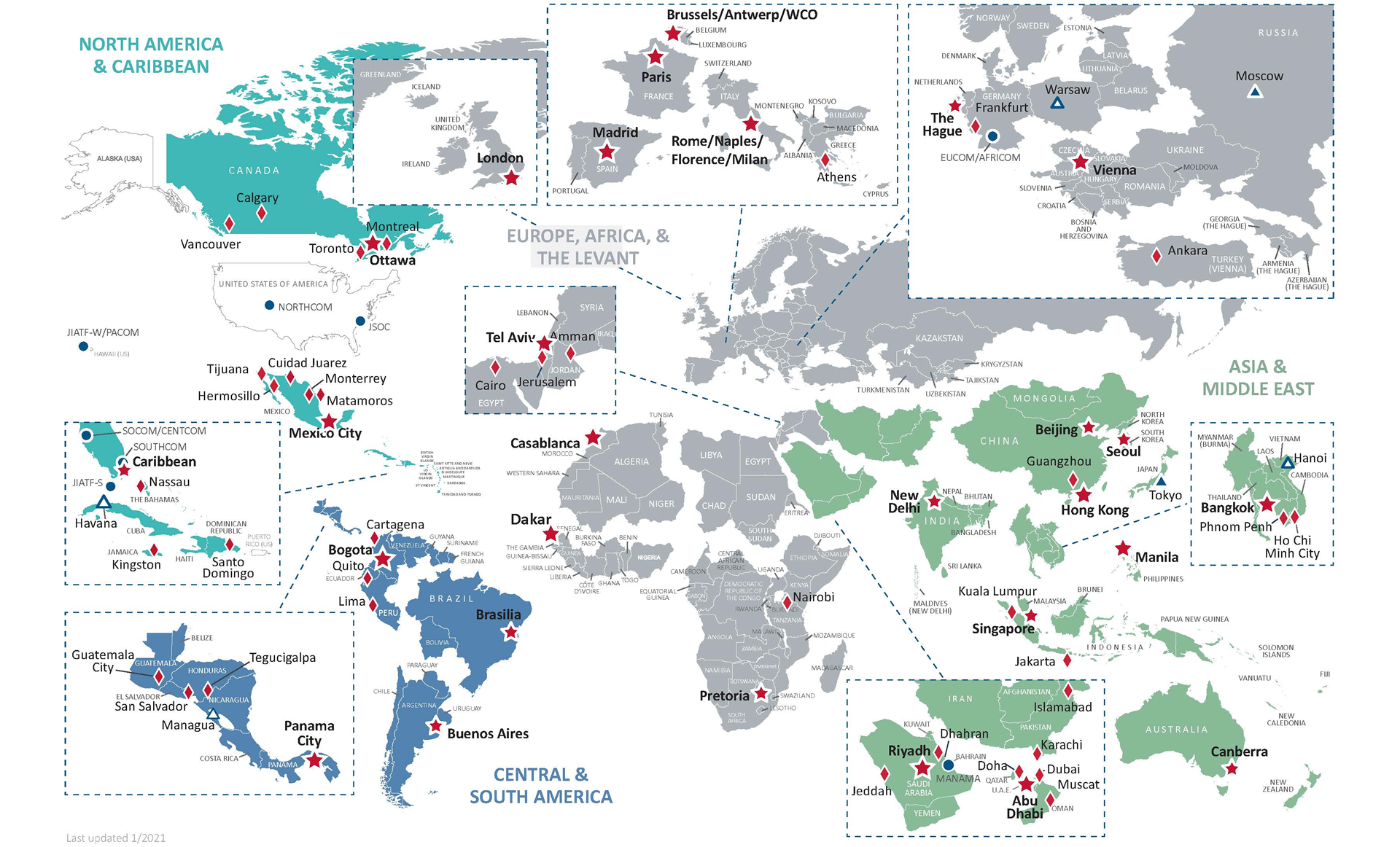 HSI International Areas of Responsibility