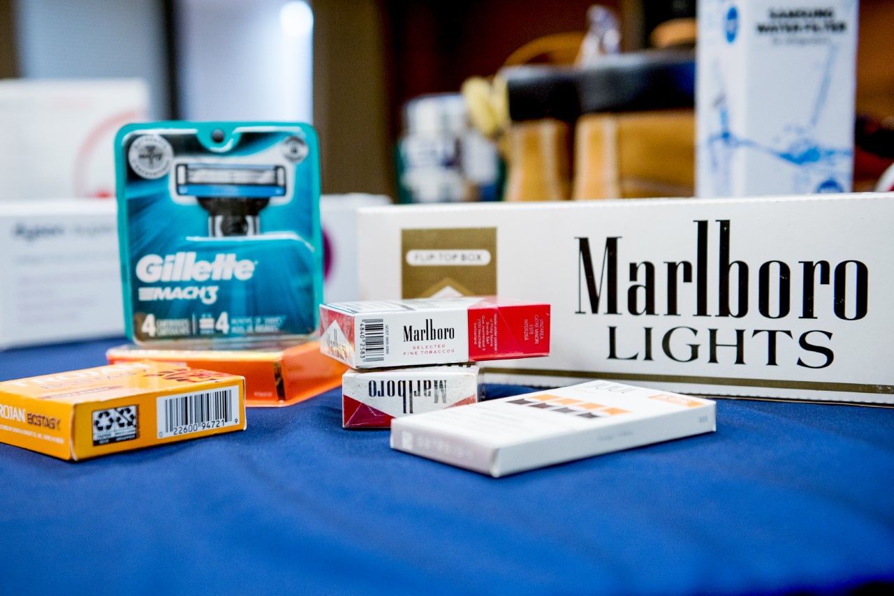 Seized Counterfeit Cigarettes and Razors