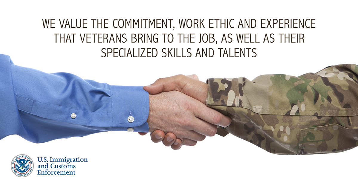 We value the commitment, work ethic and experience that veterans bring to the job, as well as their specialized skills and talents.