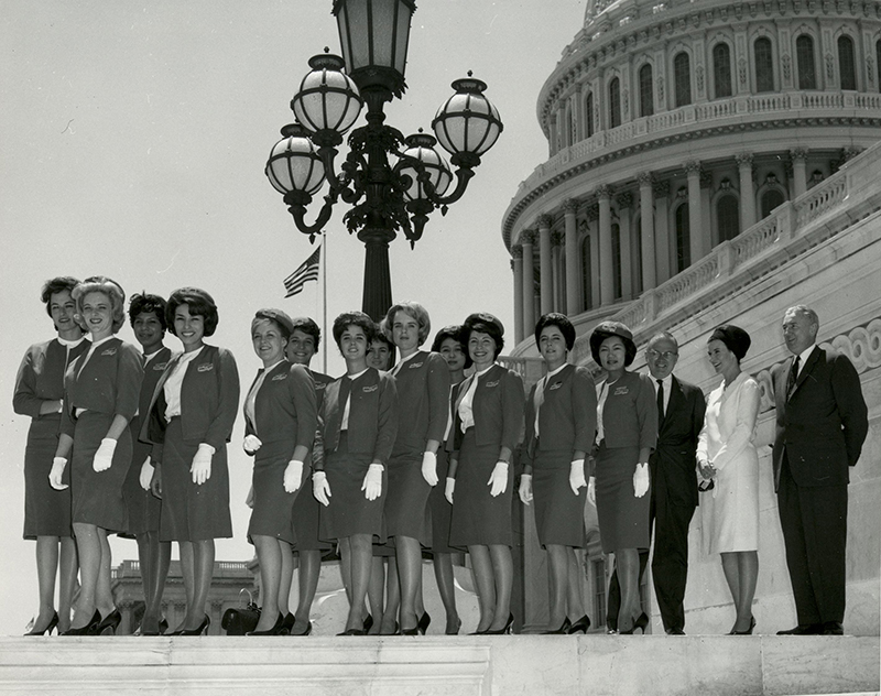 Port receptionists pose in front of the U.S. Capitol (picture provided by U.S. Citizenship and Immigration Services).