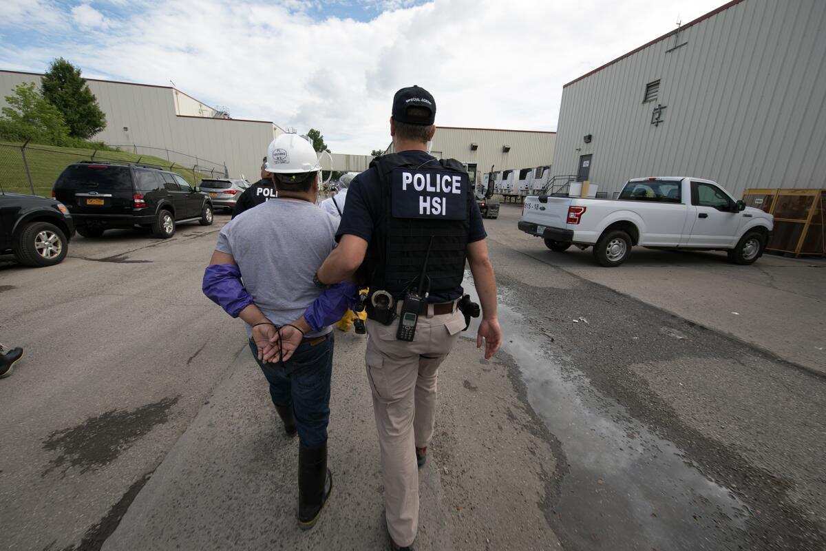 Homeland Security Investigations arrested nearly 150 employees of a Salem, Ohio, meatpacking plant for immigration violations on June 19.