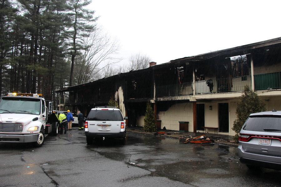 The aftermath of the January 10, 2016 Publick House Motel fire