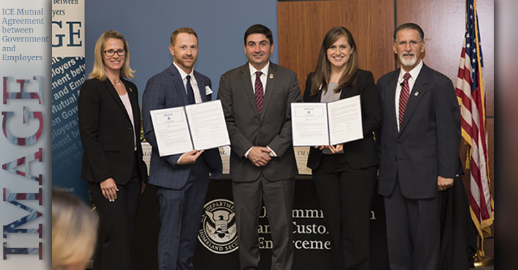 Three new companies and 16 companies that joined last year were recognized by the U.S. Immigration and Customs Enforcement's (ICE) employment compliance program called IMAGE at a recent ceremony.   IMAGE stands for ICE Mutual Agreement between Government and Employers. As part of this agreement, CHEP Services, LLC, HBF Tampa Partners JV, LLC and Hojeij Branded Foods, LLC, have pledged to maintain a secure and stable workforce and curtail the employment of unauthorized workers through outreach and education.