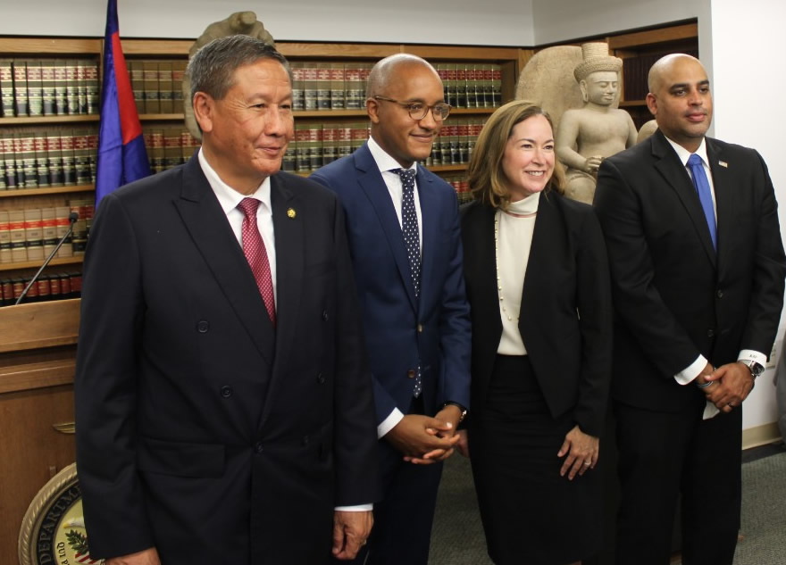 Damian Williams, the U.S. Attorney for the Southern District of New York, and Ricky J. Patel, acting special agent in charge of Homeland Security Investigations (HSI) New York, announced the return of 30 antiquities to the Kingdom of Cambodia