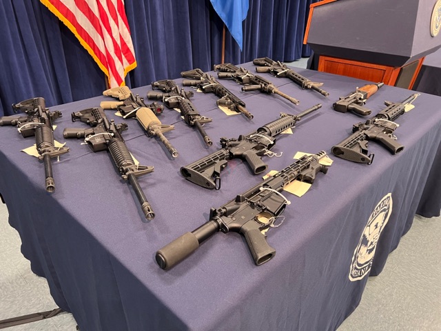 Seized weapons