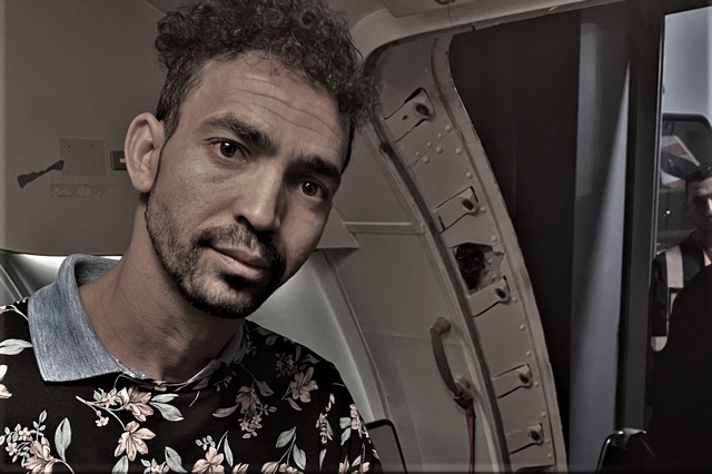 Jairo Soares-Pereira exits his removal flight at Tancredo Neves International Airport in Belo Horizonte, Brazil on March 10.