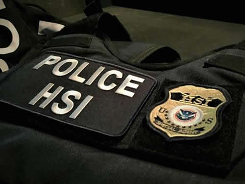 HSI armor and badge