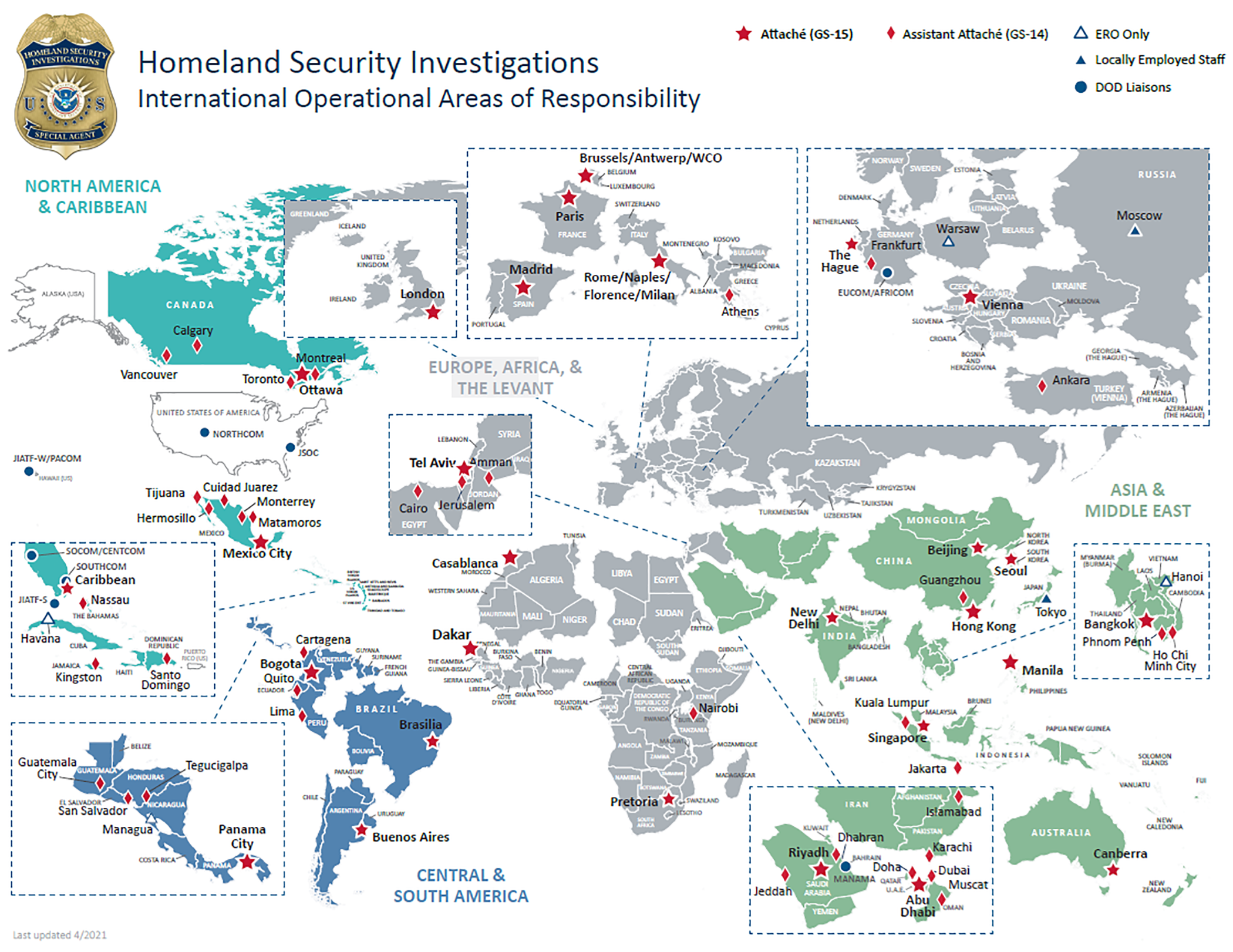 HSI International Footprint map