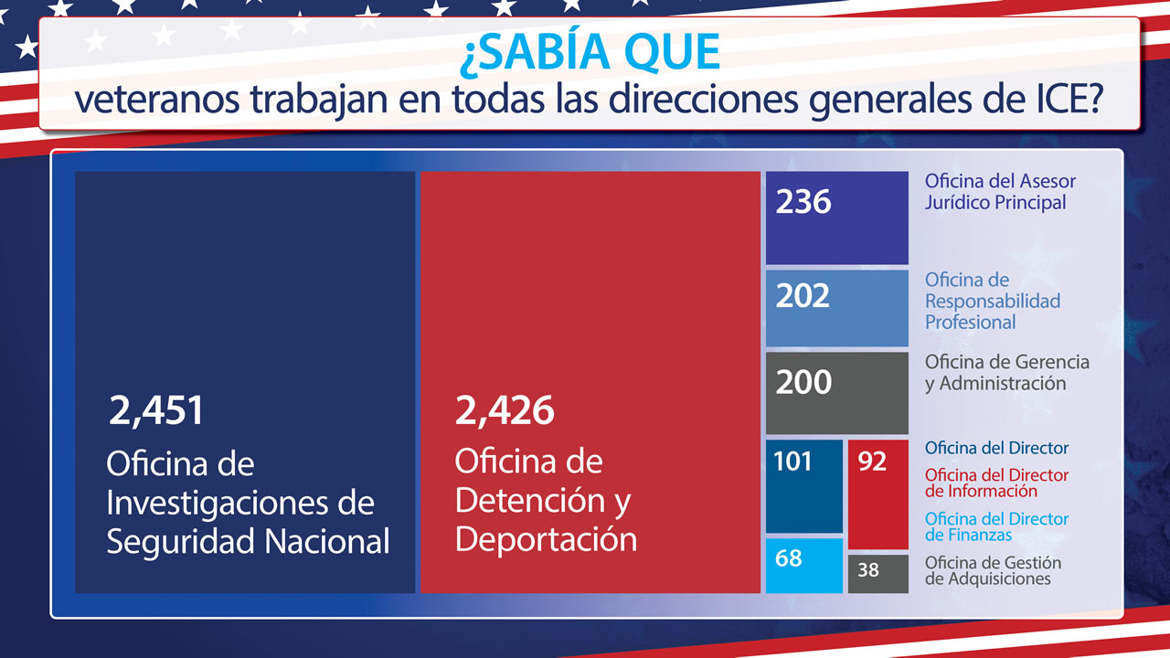 ¿SABÍA QUE: VETERANOS TRABAJAN EN TODAS LAS DIRECCIONES GENERALES DE ICE?