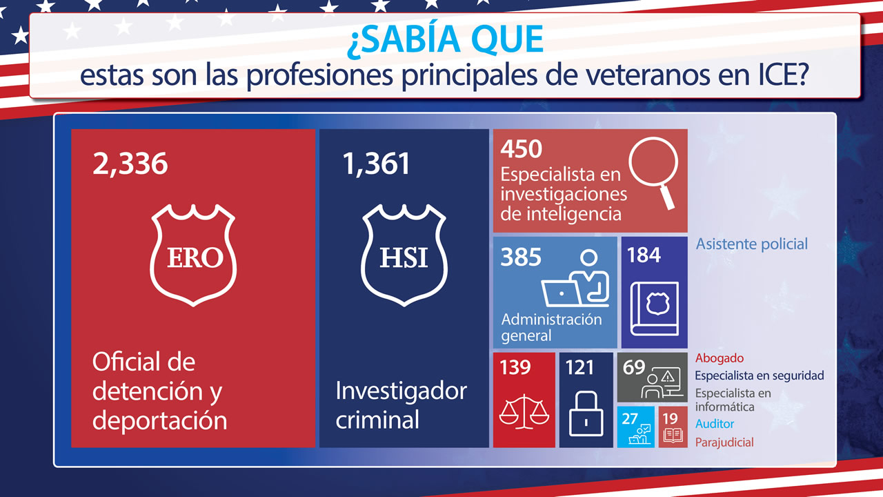 ¿SABÍA QUE: ESTAS SON LAS PROFESIONES PRINCIPALES DE VETERANOS EN ICE?