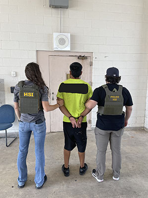 U.S. Immigration and Customs Enforcement arrested 12 illegal aliens on June 9 during a targeted worksite enforcement operation at two business locations, one in Harlingen and one in San Benito, Texas.