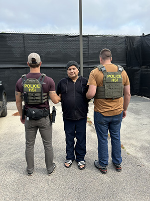 ICE HSI personnel, in coordination with the U.S. Marshals Service, arrested Cordova, 54, on July 10 at his residence in Everett, Massachusetts, for immigration violations.