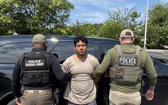 Josue Santiago Perez Gomez, 29, was taken into ICE custody on July 12, one day after he was arrested by local authorities in Portsmouth, Rhode Island, on charges of patronizing a minor for commercial sex, indecent solicitation of a child, and procurement of sexual conduct for a fee.