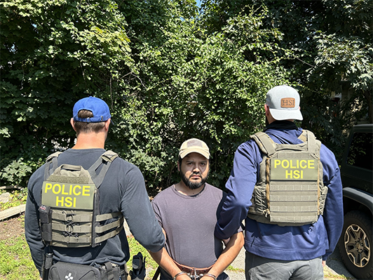 HSI personnel arrested Eynar Estuardo Vielman Jimenez, 38, on Aug. 2 in West Roxbury.