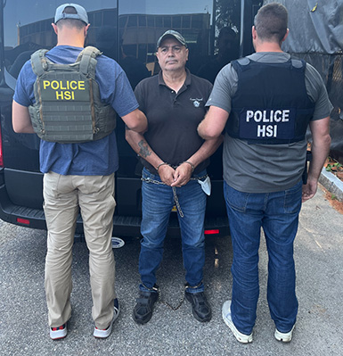 HSI personnel arrested Dennis Costa, 66, on July 29 at his residence in Fall River.