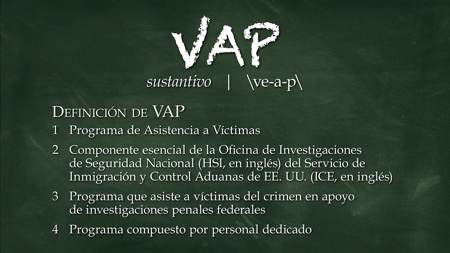 Programa Asistencia Victimas (VAP)
