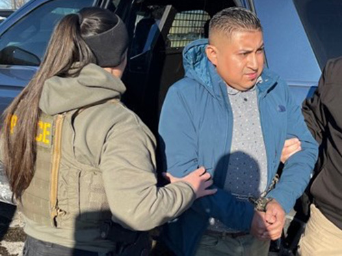 ICE Boston arrests Jose Garcia-Salmeron, 34, a Salvadoran alien charged with raping a Massachusetts resident.