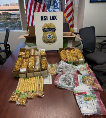 HSI LAX special agents seize over $3 million worth of gold jewelry