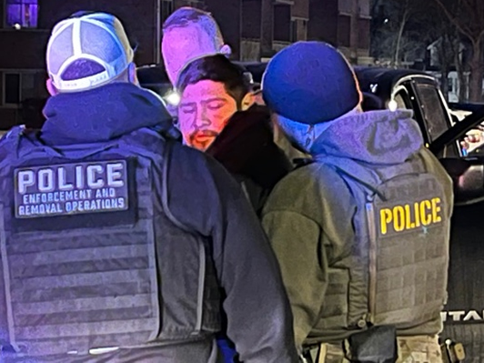 Daniel Bustamante-Cespedez being arrested