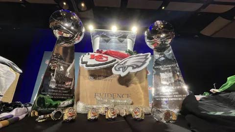 $39.5M in counterfeit sports merchandise seized ahead of Super Bowl LIX