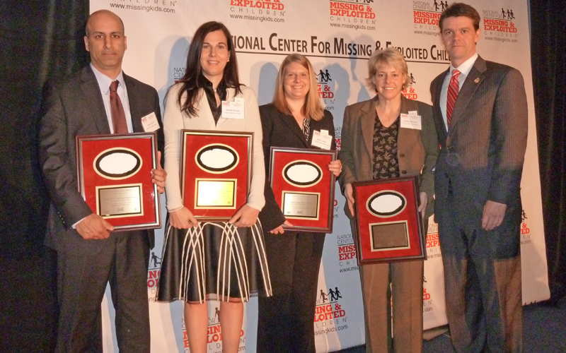 ICE Homeland Security Investigations (HSI) special agents at the National Center for Missing and Exploited Children (NCMEC) Awards Ceremony