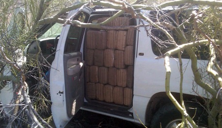 Truck with marijuana