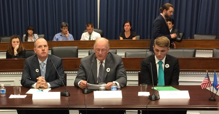 From left to right: author Dr. Gerard Toal;  Michael McQueen (center) from U.S. Immigration and Customs Enforcement (ICE); and Samir Osmanovic, a Srebrenica Genocide survivor.