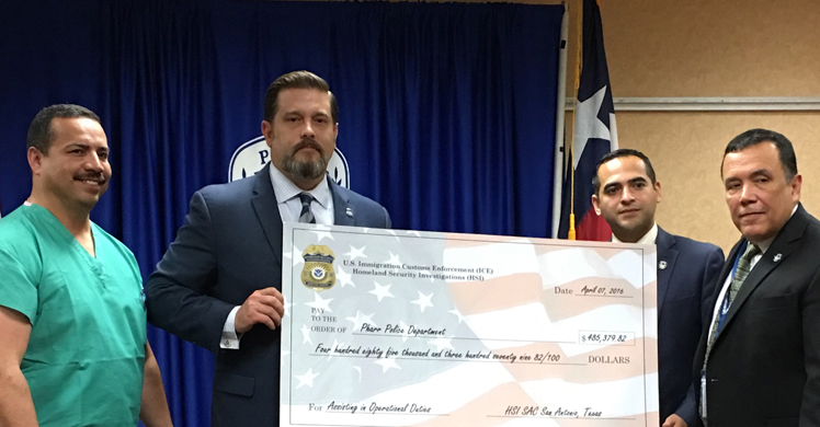 ICE shares more than $480,000 with South Texas police department