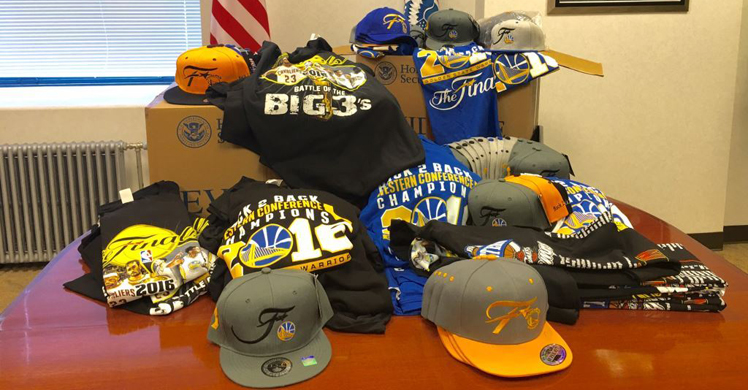 ICE targets sale of NBA counterfeit goods in Bay Area – scores big