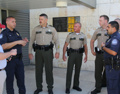 THP Troopers,  CBP Officers, and HSI Special Agents discuss current trends at the Hidalgo Port of Entry