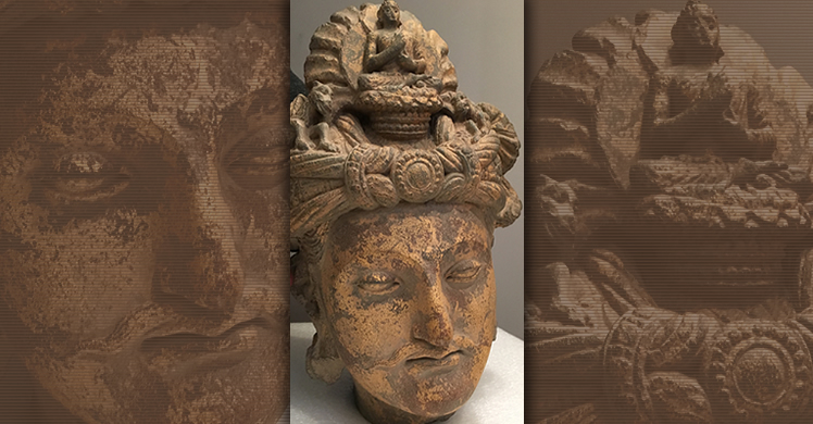 2nd Century Bodhisattva schist head from the Gandhara region