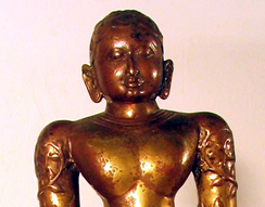 Jain Figure of Bahubali South India, probably Karnataka  14th century Brass