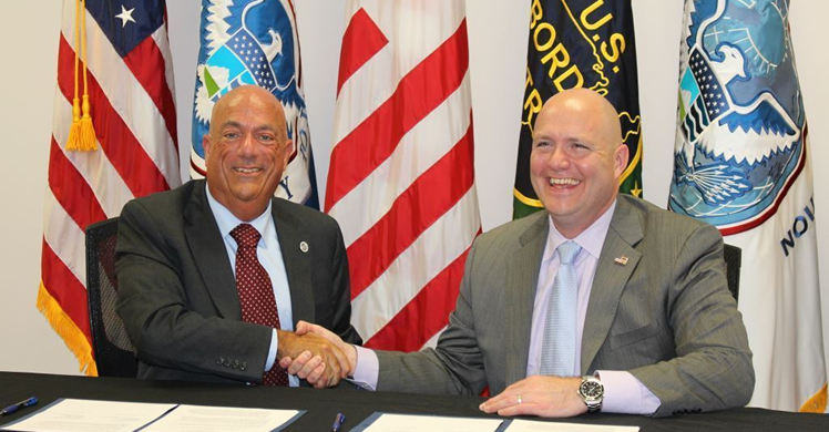 CBP Atlanta Director of Field Operations Donald F. Yando and HSI Washington, D.C. Special Agent in Charge Patrick J. Lechleitner