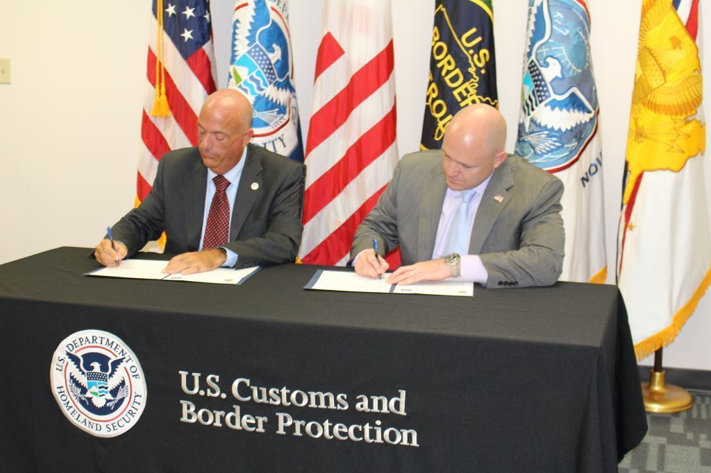 CBP Atlanta Director of Field Operations Donald F. Yando and HSI Washington, D.C. Special Agent in Charge Patrick J. Lechleitner