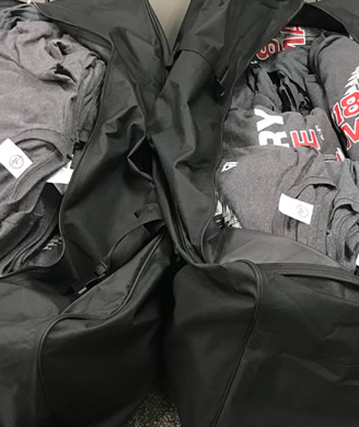 Counterfeit items seized in the enforcement operation 