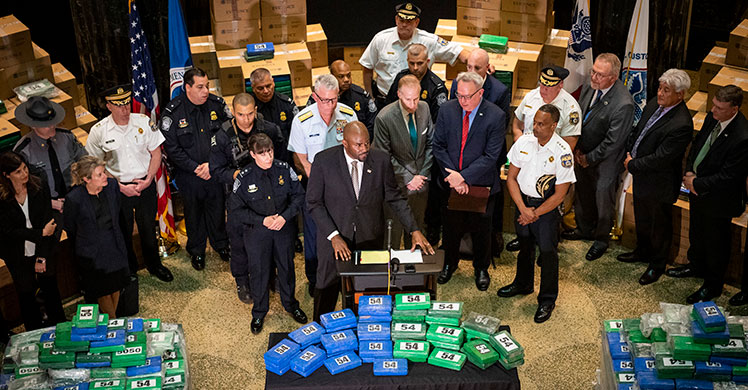 ICE HSI Philadelphia participates in joint press conference announcing the seizure of over 17 tons of cocaine