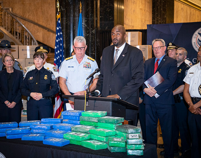 ICE HSI Philadelphia participates in joint press conference announcing the seizure of over 17 tons of cocaine