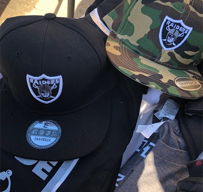 ICE HSI San Francisco confiscates nearly $11K in fake merchandise at Raider-Alameda County Coliseum