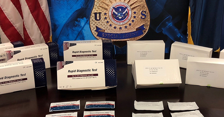 ICE HSI El Paso investigating COVID-19-related fraud, such as unauthorized test kits, face masks, diluted cleaning solutions, anti-viral products