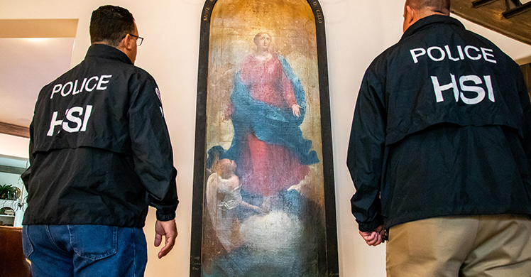 ICE recovers 19th century painting stolen from Italian monastery