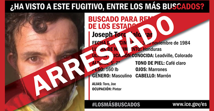 ICE arresta en Denver a nacional hondureño en la lista de "Los Más Buscados" por la agencia